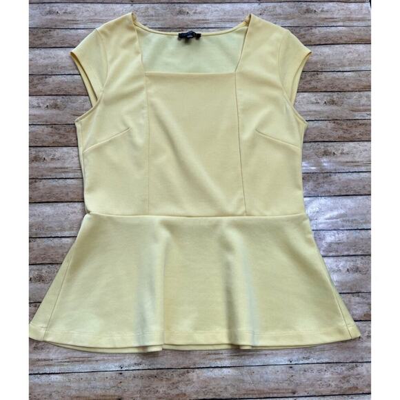 The Limited Yellow Peplum Top Size Small - Picture 1 of 7